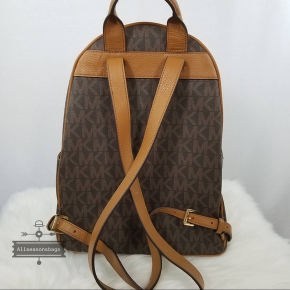 Michael Kors Large Abbey Brown backpack acorn bag - Picture 6 of 8